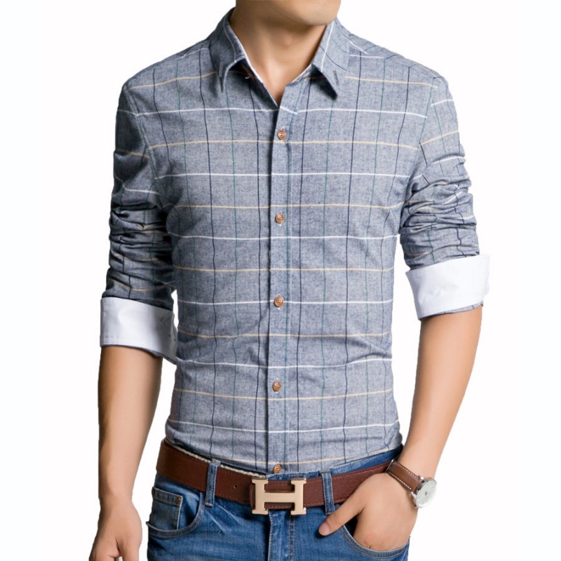 2015春裝男式長袖襯衫100%純棉韓版修身潮男襯衣時尚休閒男裝1362工廠,批發,進口,代購