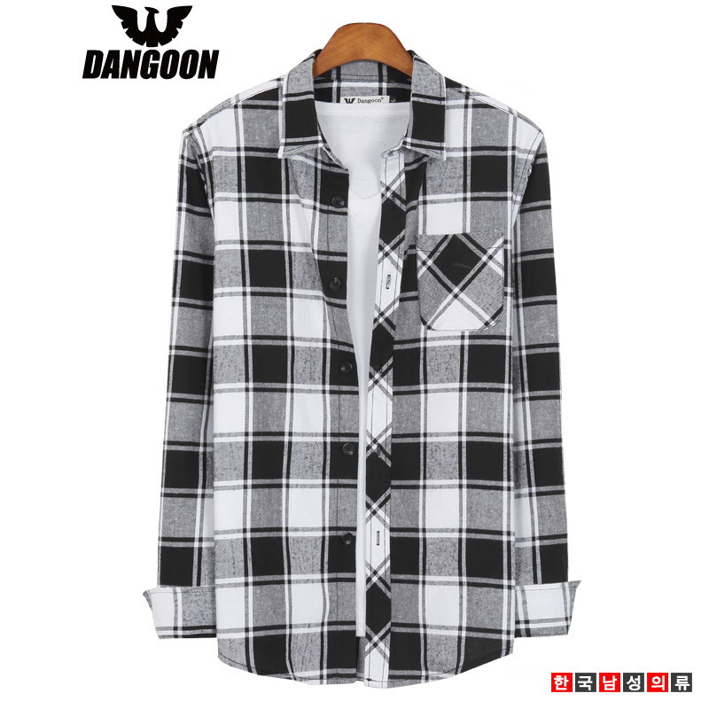 DANGOON 檀君2015秋冬季新款韓版修身男士格紋拉毛襯衫 DG_S180工廠,批發,進口,代購