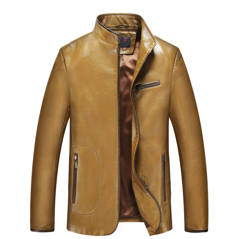穿上年輕十歲 英倫風立領男式真皮皮衣外套 多色多號可選支持混批批發・進口・工廠・代買・代購