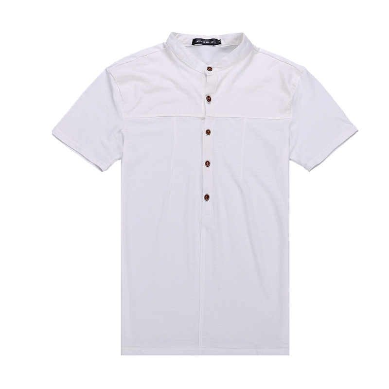 夏季批發男裝上衣純色純棉短袖廣告衫 修身潮流男式T恤衫一件代發批發・進口・工廠・代買・代購