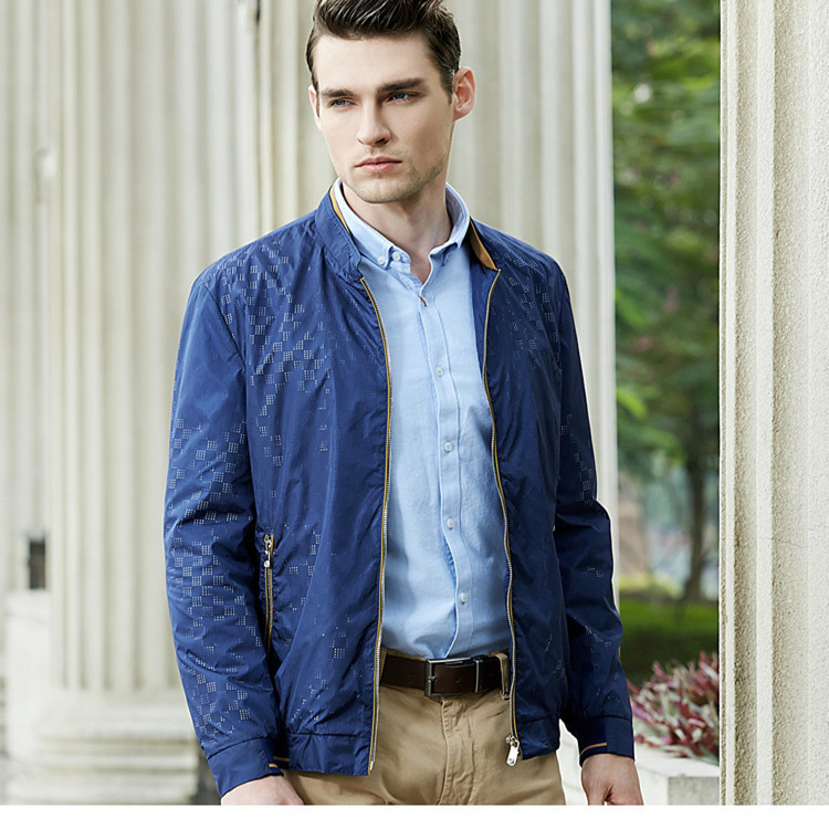 新款薄款夾克男 2016春裝大碼純色立領棒球修身茄克男士外套批發工廠,批發,進口,代購