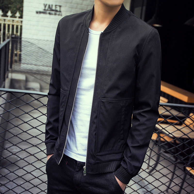 2016春裝新款品牌男士夾克韓版休閒純色立領修身青年外套男裝分銷工廠,批發,進口,代購