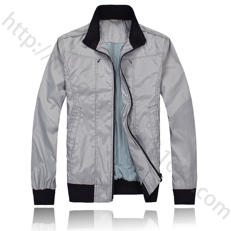 海瀾之傢剪標夾克灰色薄款秋季外套修身新品男士夾克HJAD1K030批發・進口・工廠・代買・代購
