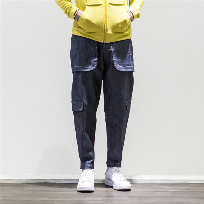 2016春款日系男式個性立體口袋錐型牛仔褲潮歐美嘻哈滑板褲青年工廠,批發,進口,代購