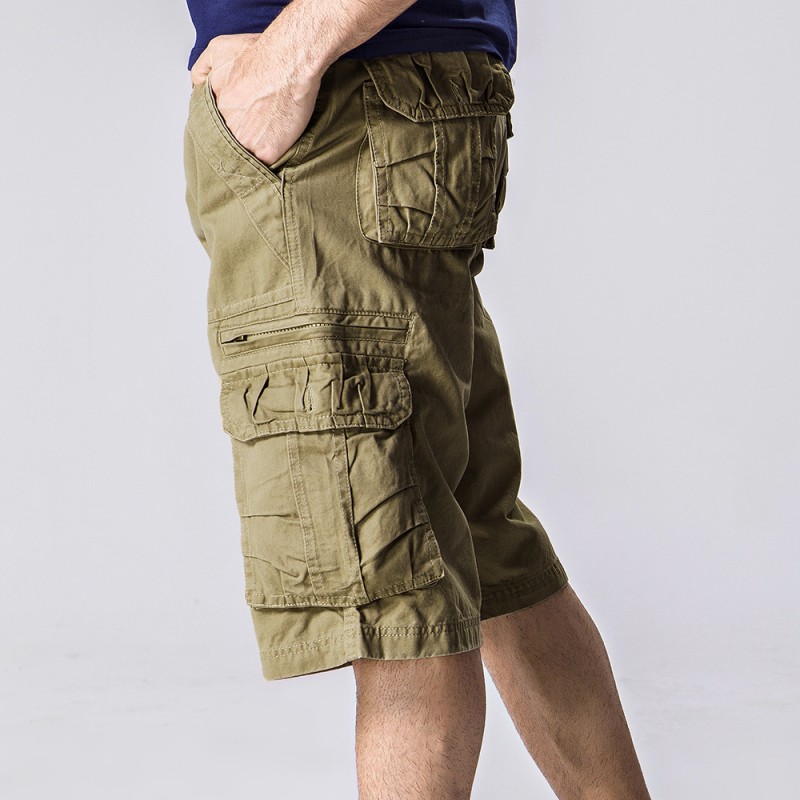 大碼男裝ebay速賣通爆款夏季新款純色多口袋沙灘褲五分寬松工裝褲工廠,批發,進口,代購