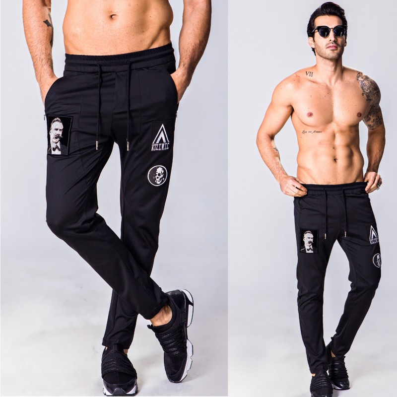 ebay外貿歐美風時尚個性袖標特殊絲滑彈性麵料男士休閒褲 1612工廠,批發,進口,代購