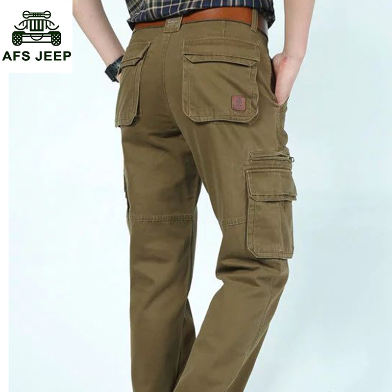 2015秋新款AFS JEEP男士工裝多袋褲加肥大碼純棉長褲子有44碼7989工廠,批發,進口,代購
