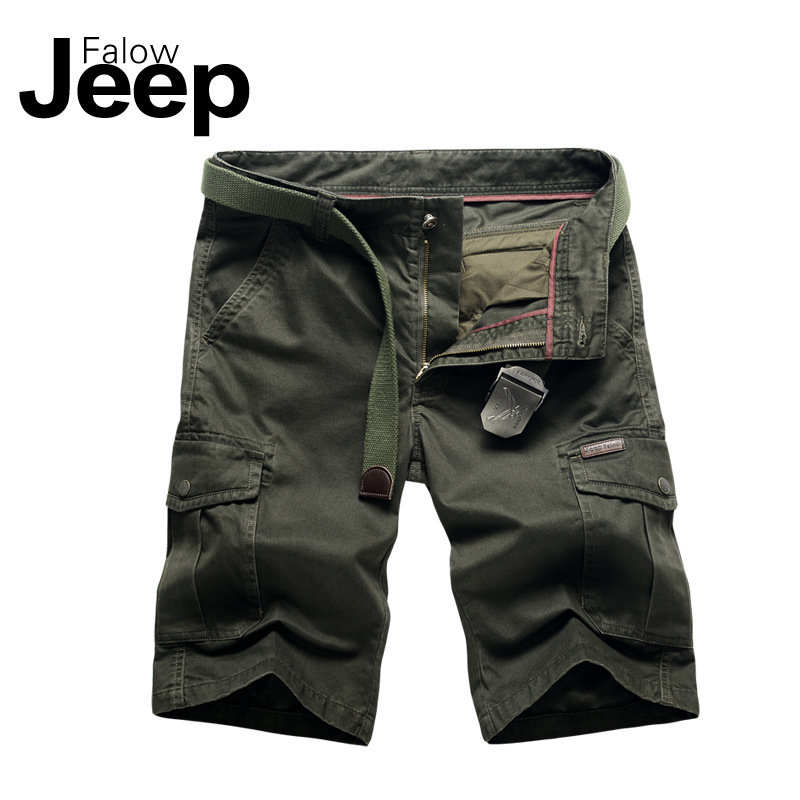 jeep falow男短褲 男士純棉水洗時尚純色多袋休閒短褲 男裝批發工廠,批發,進口,代購