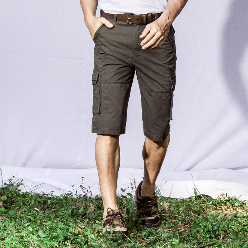 Senlin jeep 夏季男士五分短褲 純棉水洗多口袋純色工裝短褲子男工廠,批發,進口,代購