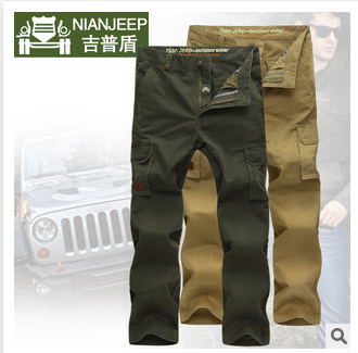 2015新款男式休閒長褲 nianjeep/吉普頓純棉工裝褲 男純棉褲代發工廠,批發,進口,代購