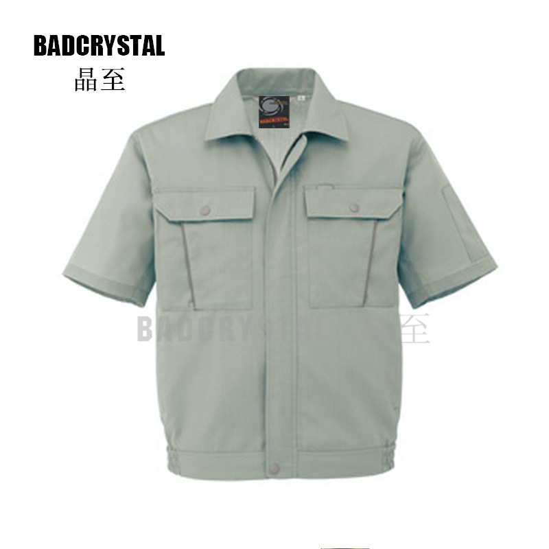 工作服套裝夏季短袖夾克可定製防靜電防酸堿Badcrystal/晶至613工廠,批發,進口,代購