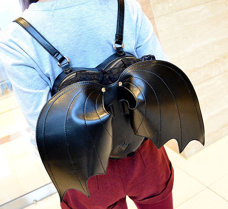 2015春季新款歐美蝙蝠雙肩翅膀包街頭個性潮包女生雙肩背包工廠,批發,進口,代購