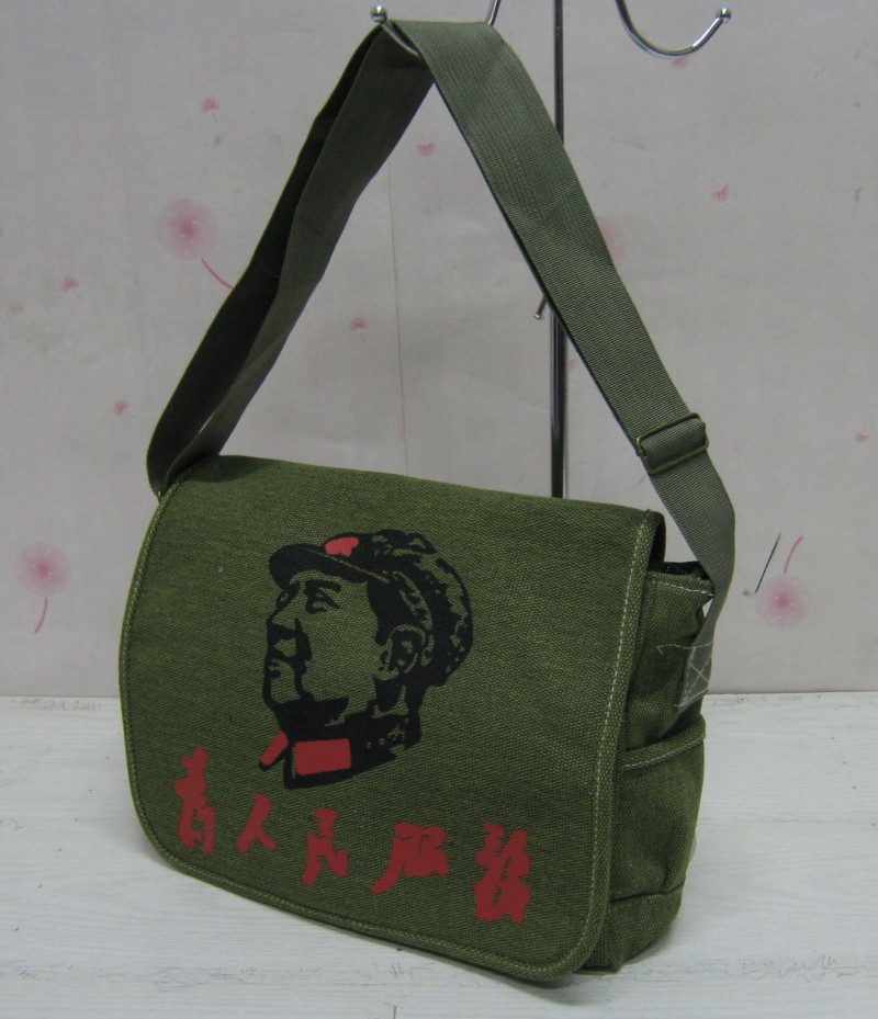 紅軍包單肩包為人民服務包毛主席包軍挎包綠書包帆佈包 DB99029工廠,批發,進口,代購
