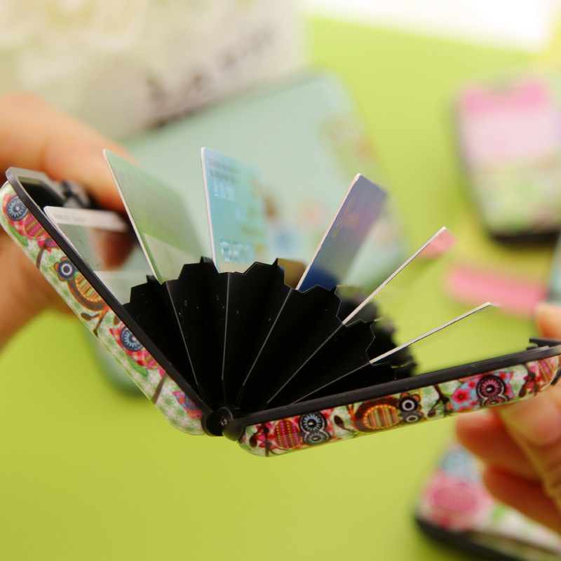 韓國貓頭鷹風琴卡包超薄可愛女式多卡位卡片包公交銀行卡套批發・進口・工廠・代買・代購