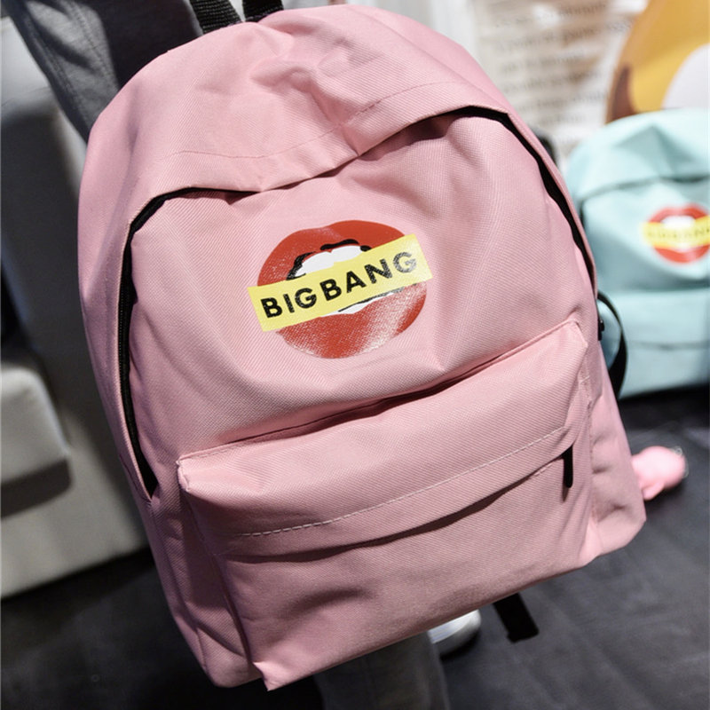 2016新款韓版Big Bang 圖案學生書包雙肩包旅行背包一件代發微信批發・進口・工廠・代買・代購