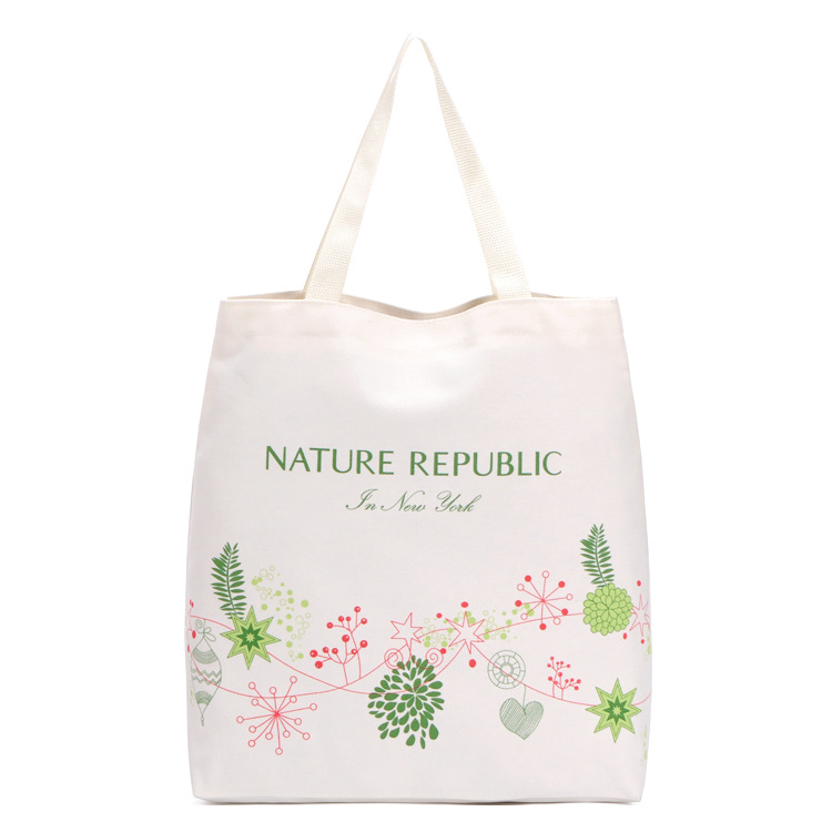 韓國外貿商品 nature republic白色清爽印花環保手提袋購物袋批發・進口・工廠・代買・代購