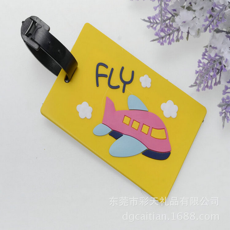 FLY航空禮品矽膠行李牌定做3D圖案pvc軟膠行李拍韓版風范行李牌批發・進口・工廠・代買・代購