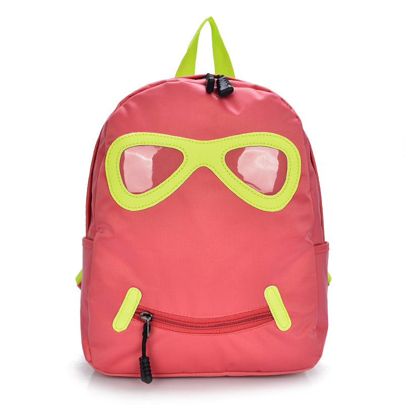 新款撞色創意眼鏡時尚幼兒園學生書包 可愛韓版兒童書包雙肩書包批發・進口・工廠・代買・代購