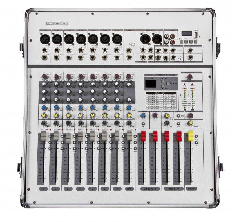 聲藝soundcraft DB800S航空箱式 內置USB 8路調音臺帶功放 帶效果批發・進口・工廠・代買・代購