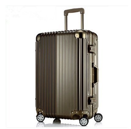 高檔玫瑰金鋁框拉桿旅行箱包萬向輪男女密碼行李箱登機箱旅行箱批發・進口・工廠・代買・代購