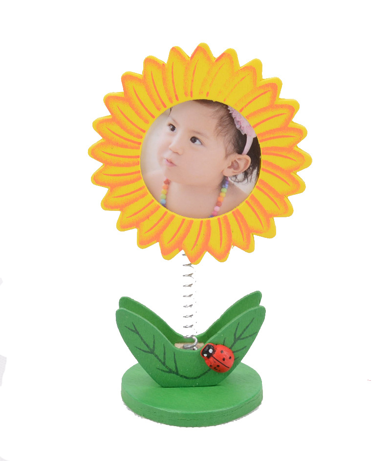 精美小禮品 手繪工木製 太陽花盆栽形名片夾 YX363批發・進口・工廠・代買・代購
