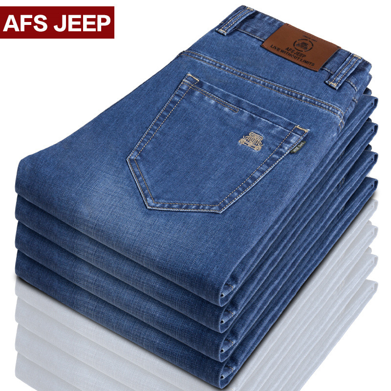 2015秋季男士牛仔褲AFS jeep正品中腰直筒長褲商務一件代發批發・進口・工廠・代買・代購