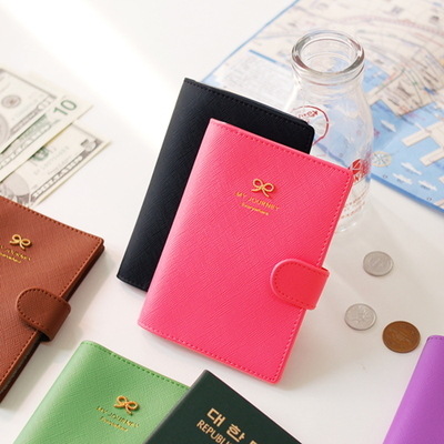 韓國Jamstudio甜美蝴蝶結旅行護照夾 防消磁短款護照包護照套現貨工廠,批發,進口,代購