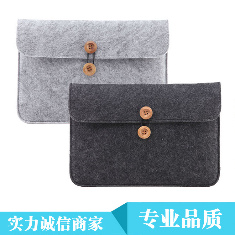 經典款式 木扣毛氈平板電腦包 加襯毛氈內膽包 蘋果尺碼專用工廠,批發,進口,代購