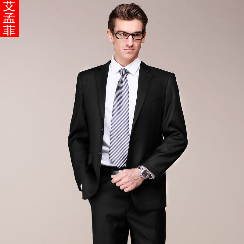 2016新款 職業裝套裝男裝 韓版修身男士白領純色商務 休閒工作服工廠,批發,進口,代購