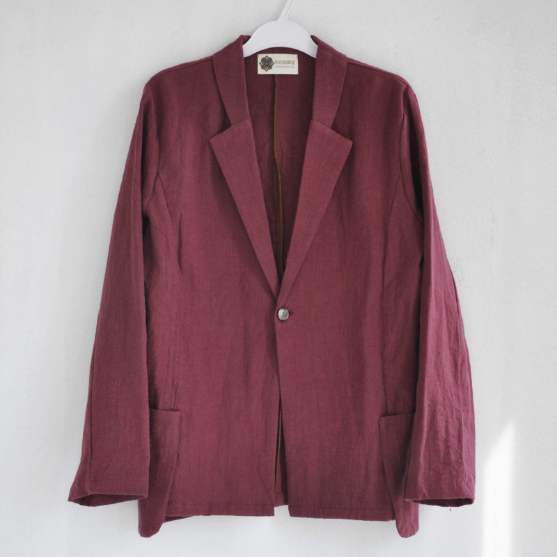 2015春男士棉麻韓版修身 原創薄款純色小西裝 外套一粒扣工廠,批發,進口,代購