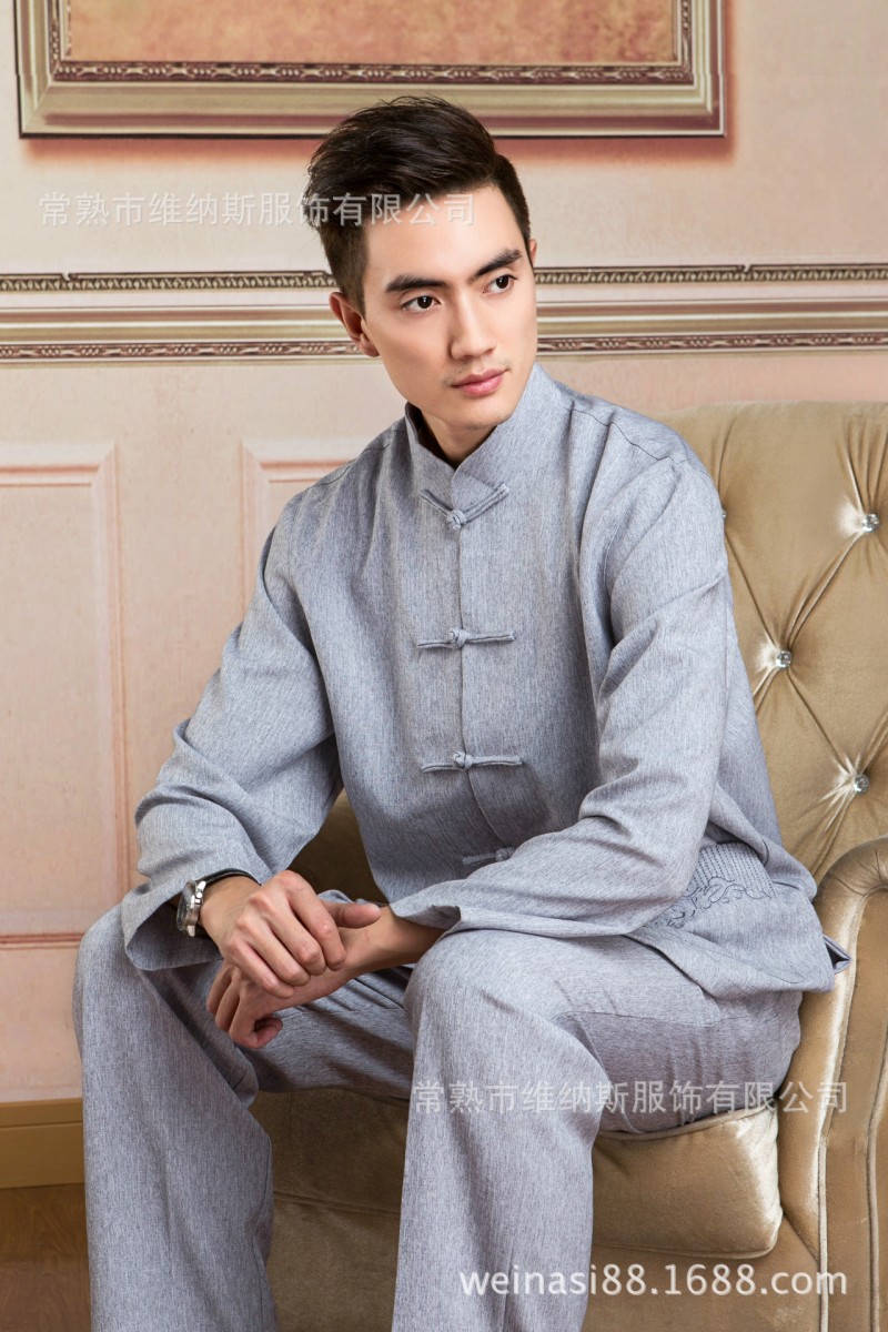 中國風 中式純棉2505-3唐裝男士短袖上衣 中老年半袖襯衫/有套裝工廠,批發,進口,代購