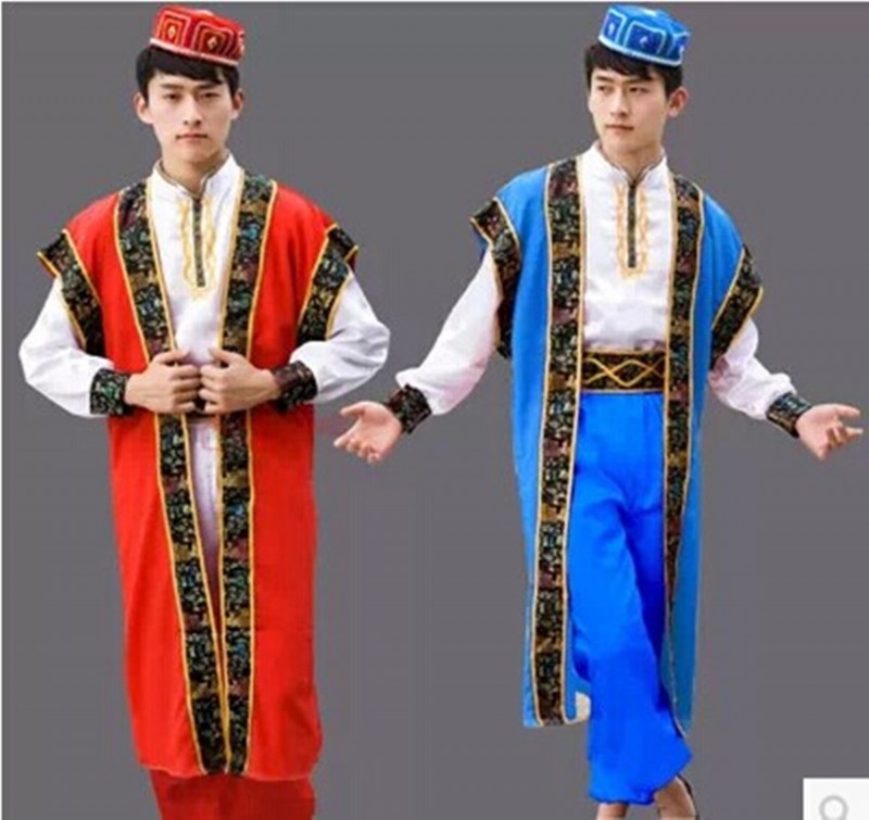 新疆維吾爾少數民族成人回族哈薩克族舞臺演出服飾舞蹈表演服裝男工廠,批發,進口,代購