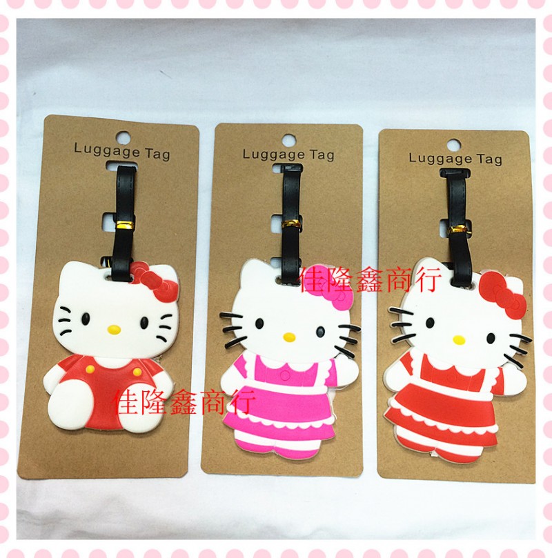 新款 HELLO KITTY 凱蒂貓 行李牌 箱包吊牌 登機牌 公交卡套工廠,批發,進口,代購