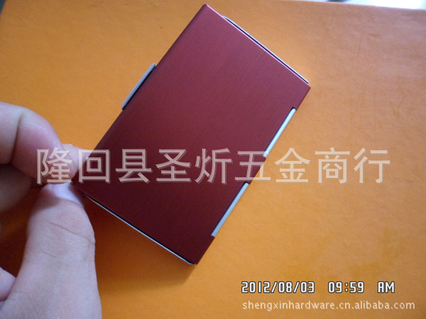 供應鋁製名片盒SN001紅色 各類；鋁製禮品廠傢直銷批發・進口・工廠・代買・代購