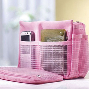 粉色包中包 韓國高品質多功能帶拉鏈包包整理包分類整理化妝女包批發・進口・工廠・代買・代購