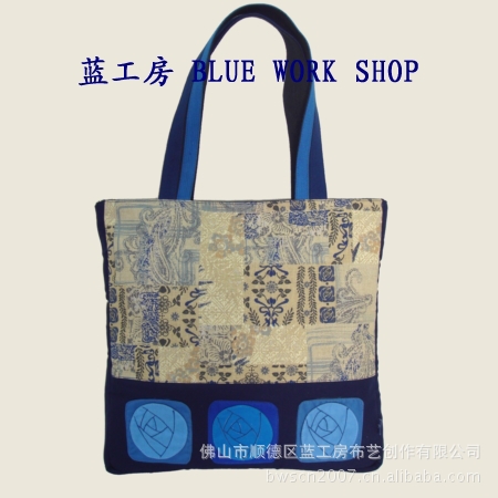 供應批發、零售  藍工房 《藍玫瑰》 手挽袋批發・進口・工廠・代買・代購