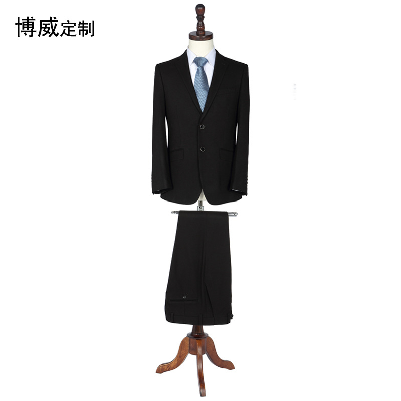 2016新款男士嗶嘰呢黑色男裝外套西服婚禮服廠傢量身定製一件代發批發・進口・工廠・代買・代購