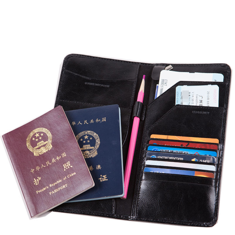真皮長款韓國牛皮護照包 商務護照夾 機票夾登機包 旅行多功能工廠,批發,進口,代購