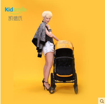 凱德氏嬰兒推車高景觀嬰兒手推車時尚奢華皮質可折疊雙向四輪避震批發・進口・工廠・代買・代購