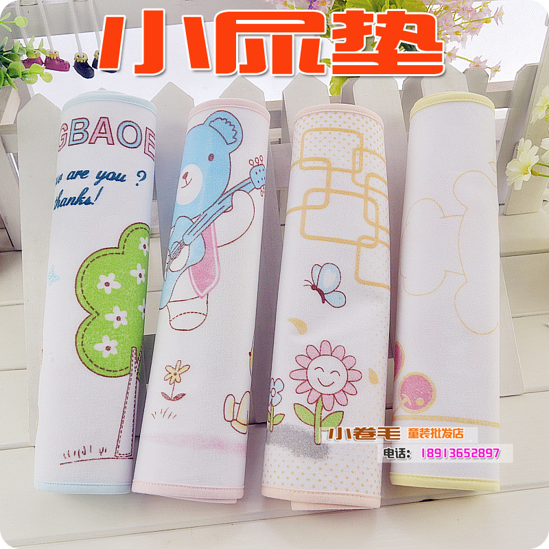 萌寶兒1316 隔尿用品 卡通印花嬰兒尿墊小號 寶寶隔尿床墊0.05Q/G工廠,批發,進口,代購