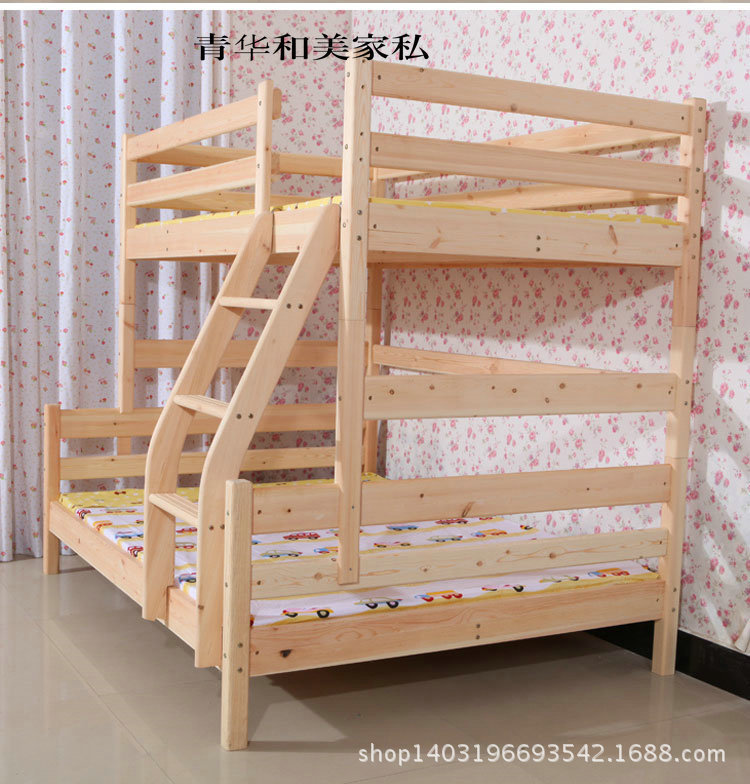 廠傢直銷樟子松木實木傢具 環保傢具 可定製實木兒童床上下子母床工廠,批發,進口,代購