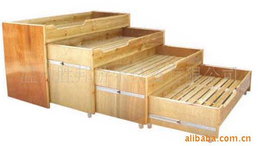 供應原木四層推拉組合床,幼兒床,木製床,兒童床工廠,批發,進口,代購