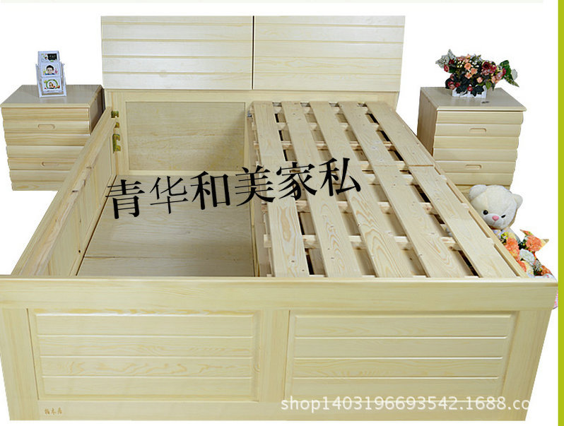江西廠傢直銷環保樟子松木實木床 可定製二套床雙人床架子床工廠,批發,進口,代購