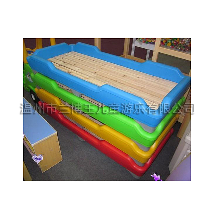 低價幼兒園專用雙人床木質幼兒床環保塑料加厚兒童床批發・進口・工廠・代買・代購