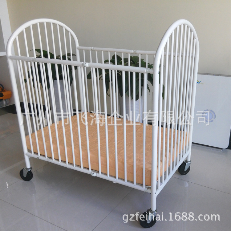 供應 HGJ2105F 鐵製嬰兒床 BB床 鐵製白色嬰兒床 可折疊工廠,批發,進口,代購