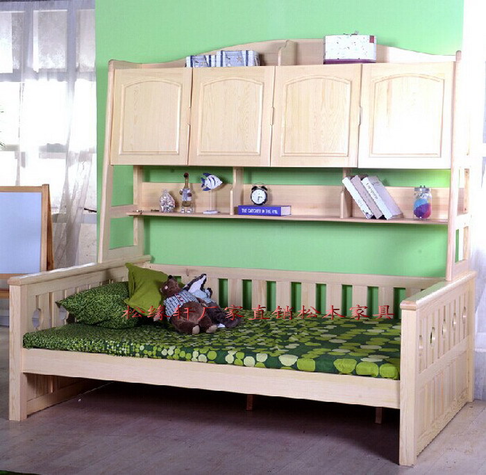 實木雙人床1.5米1.8米松木兒童床特價床母子床儲物床衣櫃床上下床工廠,批發,進口,代購