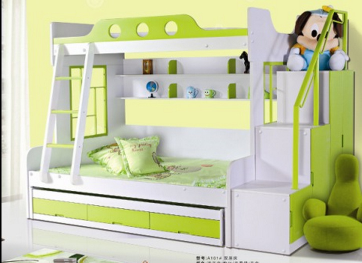 A101#板式兒童雙層床上下床韓式雙層床單層床成人傢具特價批發・進口・工廠・代買・代購