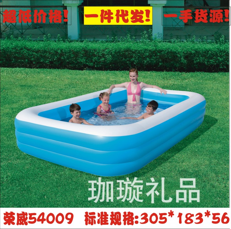 Bestway加厚pvc充氣水池傢庭兒童方形遊泳戲水池釣魚池海洋球池批發・進口・工廠・代買・代購