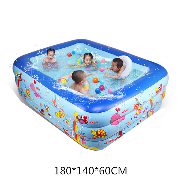 1.8米大號嬰幼兒洗護充氣方形遊泳池 海洋球池戲水池玩具 浴盆批發・進口・工廠・代買・代購