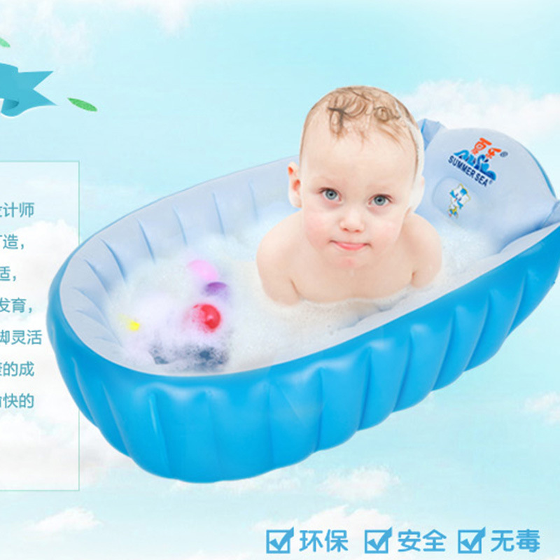 嬰兒小孩洗澡盆 兒童新生兒寶寶折疊充氣浴池大號加厚戲水池玩具工廠,批發,進口,代購